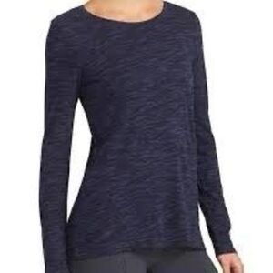 Athleta Transcend Navy Heather Long Sleeve Top‎ Size XS